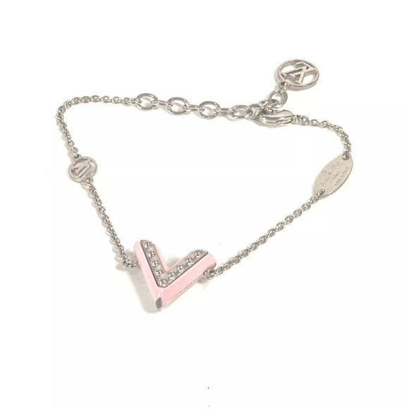 LOUIS VUITTON M63185 Studs Bracelet Essential V Accessories chain Bracelet - Picture 13 of 13